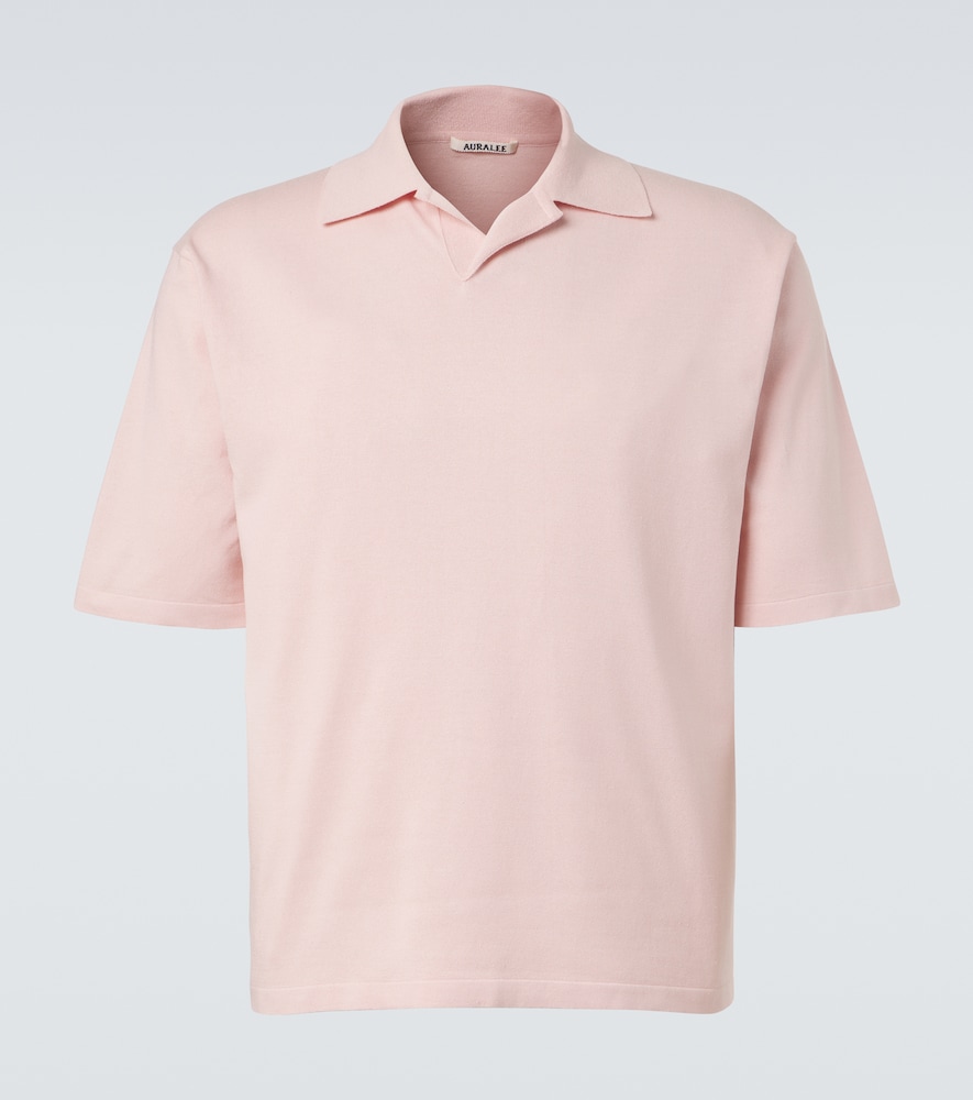 Silk polo shirt
