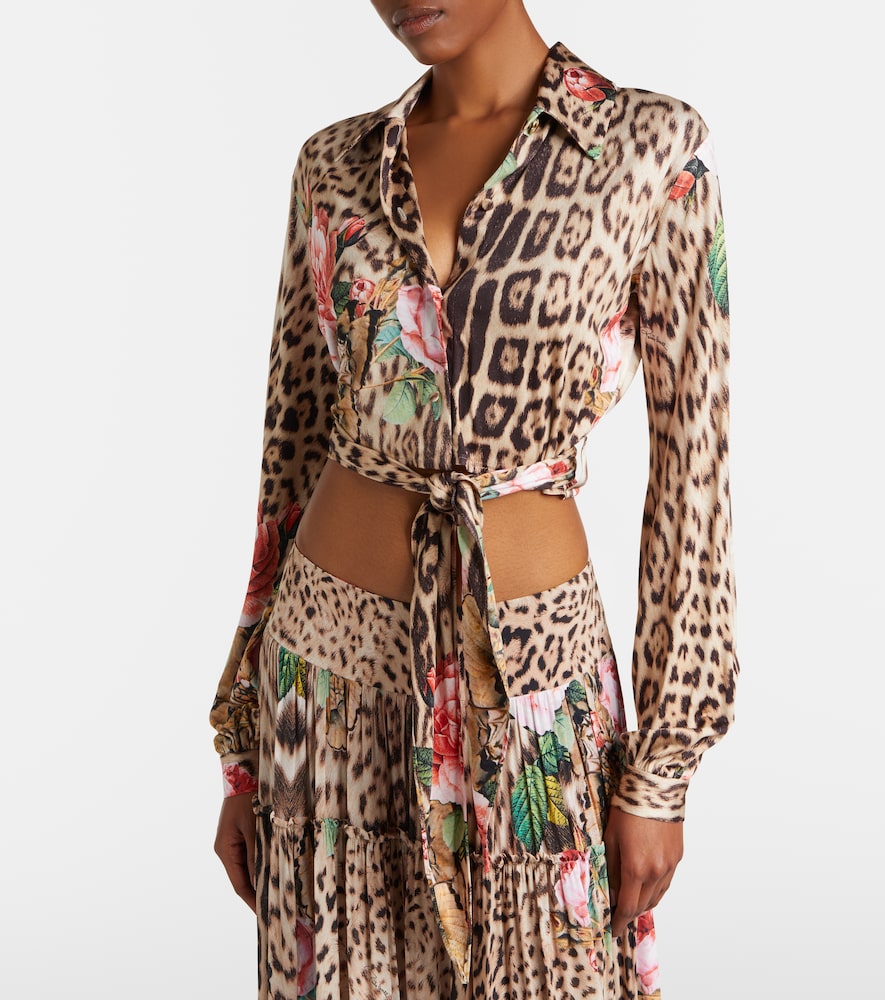 Printed Cropped Shirt