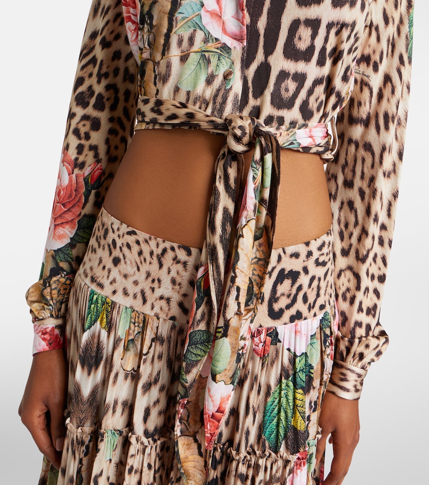 Printed Cropped Shirt