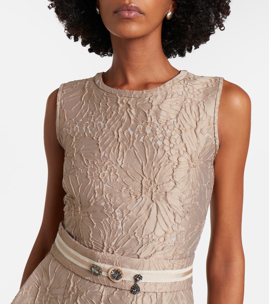  's Max Mara 's Max Mara Belted Jacquard Midi Dress 