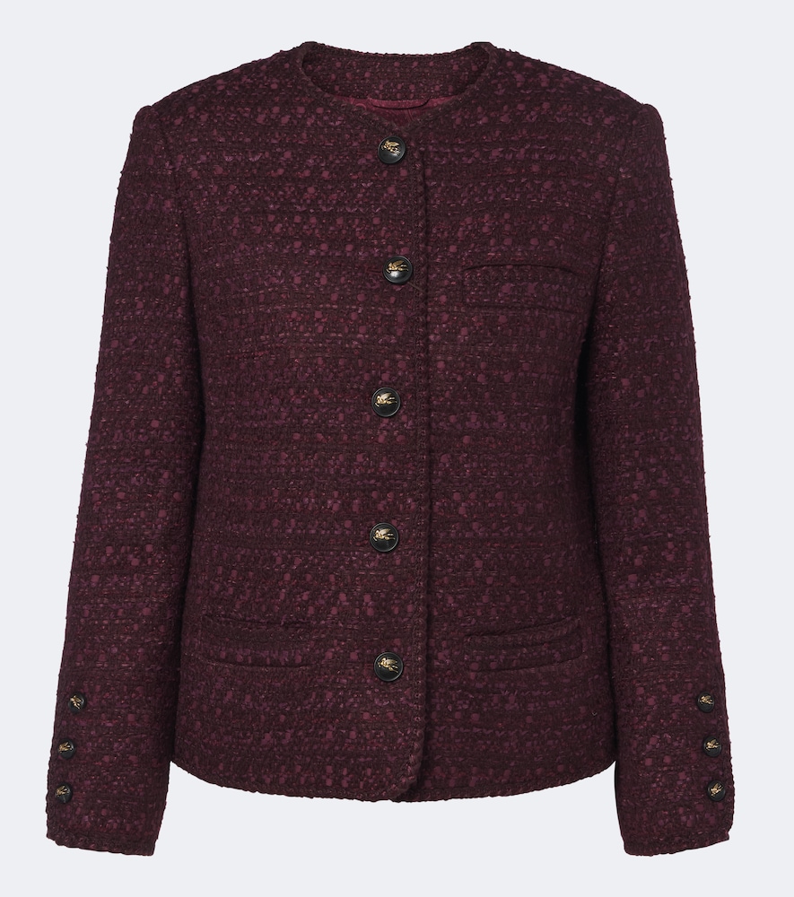 Etro Cardigan en tweed de laine mlange 1990 €