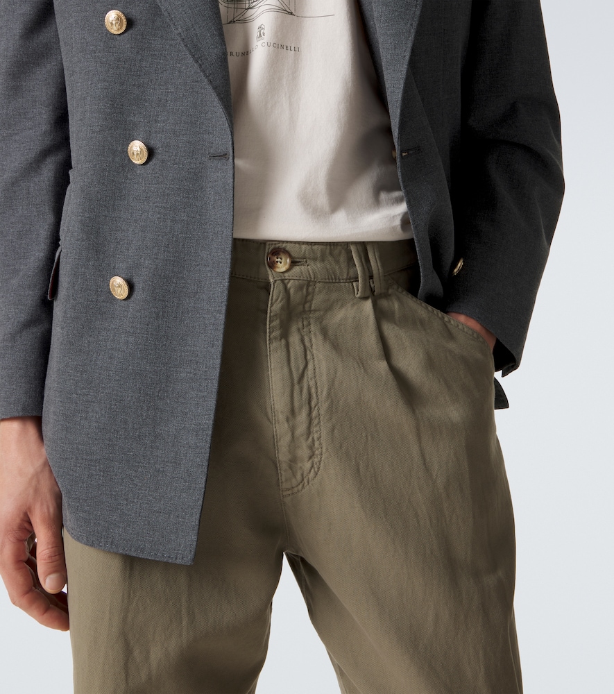 Cotton And Linen Straight Pants