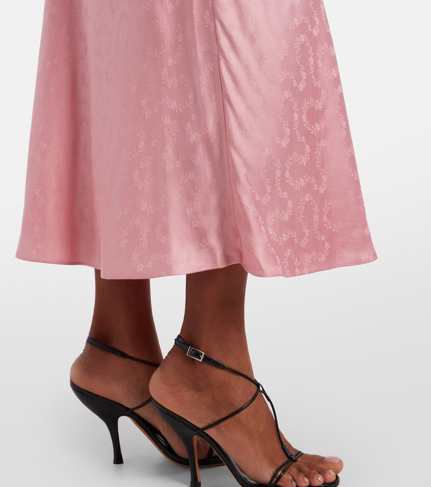  Rixo Rixo Maxikleid Alberta Aus Satin-jacquard 