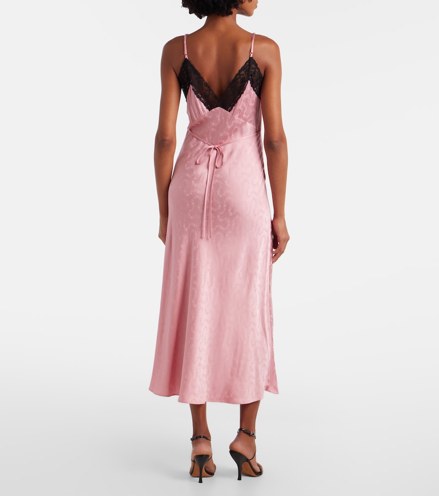  Rixo Rixo Maxikleid Alberta Aus Satin-jacquard 