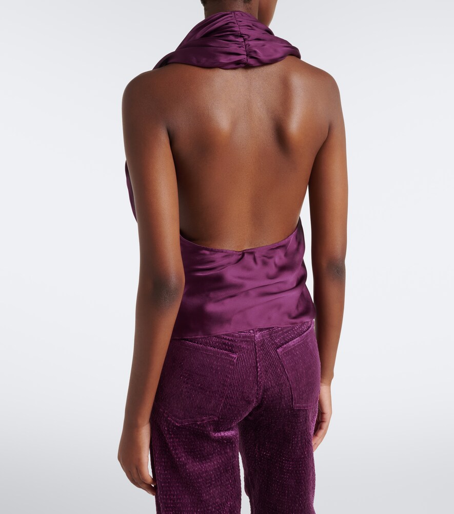 Cesura Lace-Trimmed Halterneck Top