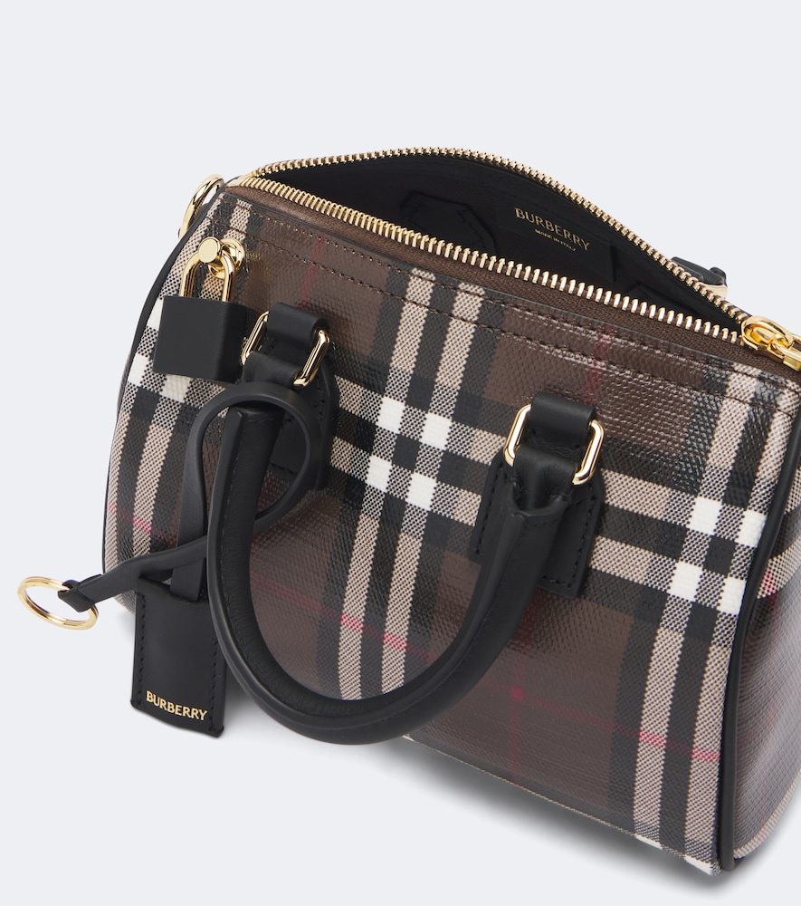Burberry Check Mini Canvas Bowling Bag