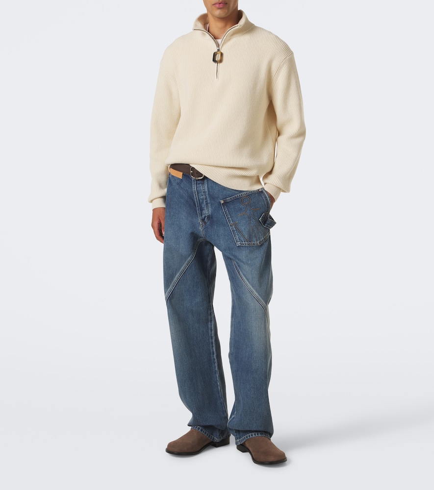 Twisted Workwear Wide-Leg Jeans
