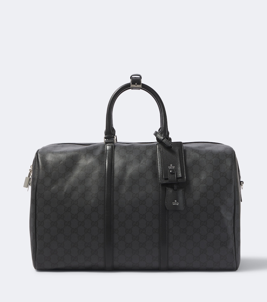 Borsa da viaggio  Essence Classic Medium in canvas GG con pelle
