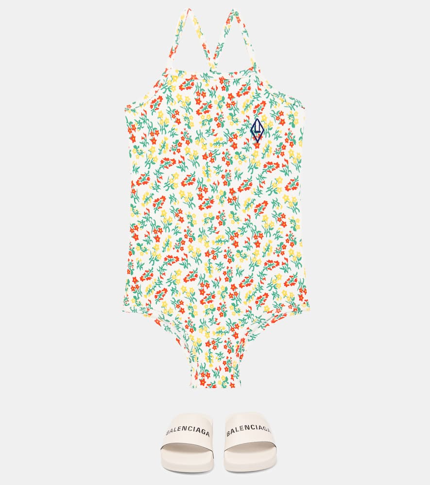 The Animals Observatory Trout Logo Swimsuit In White