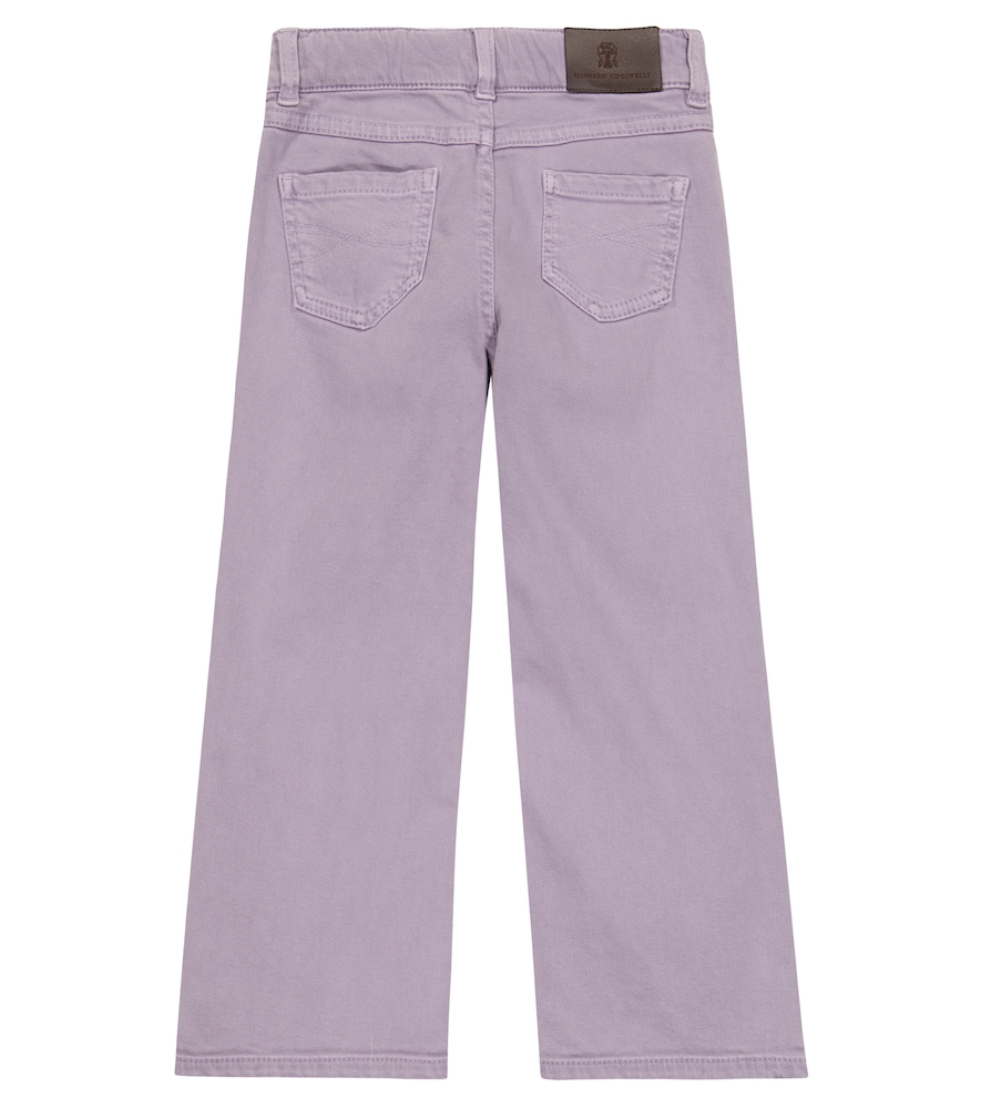  Brunello Cucinelli Kids Brunello Cucinelli Kids Embellished Flared Jeans 