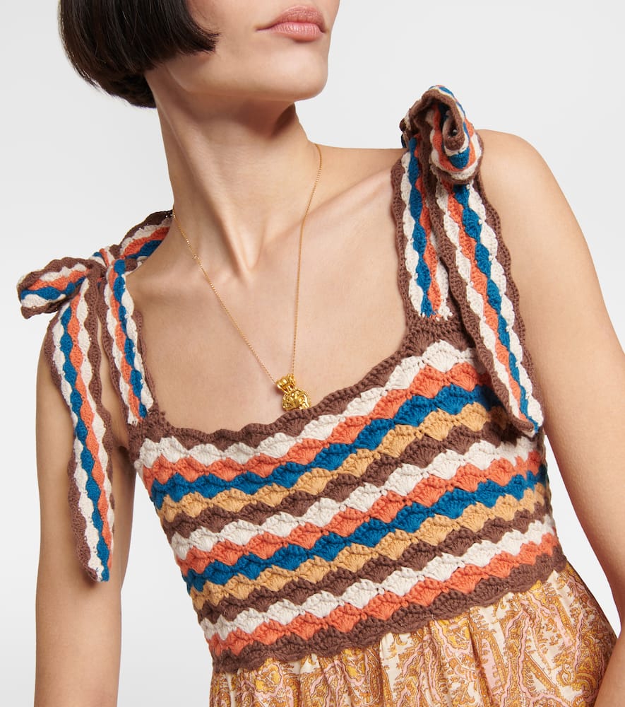 Zimmermann Devi Crochet Spliced Dress ModeSens