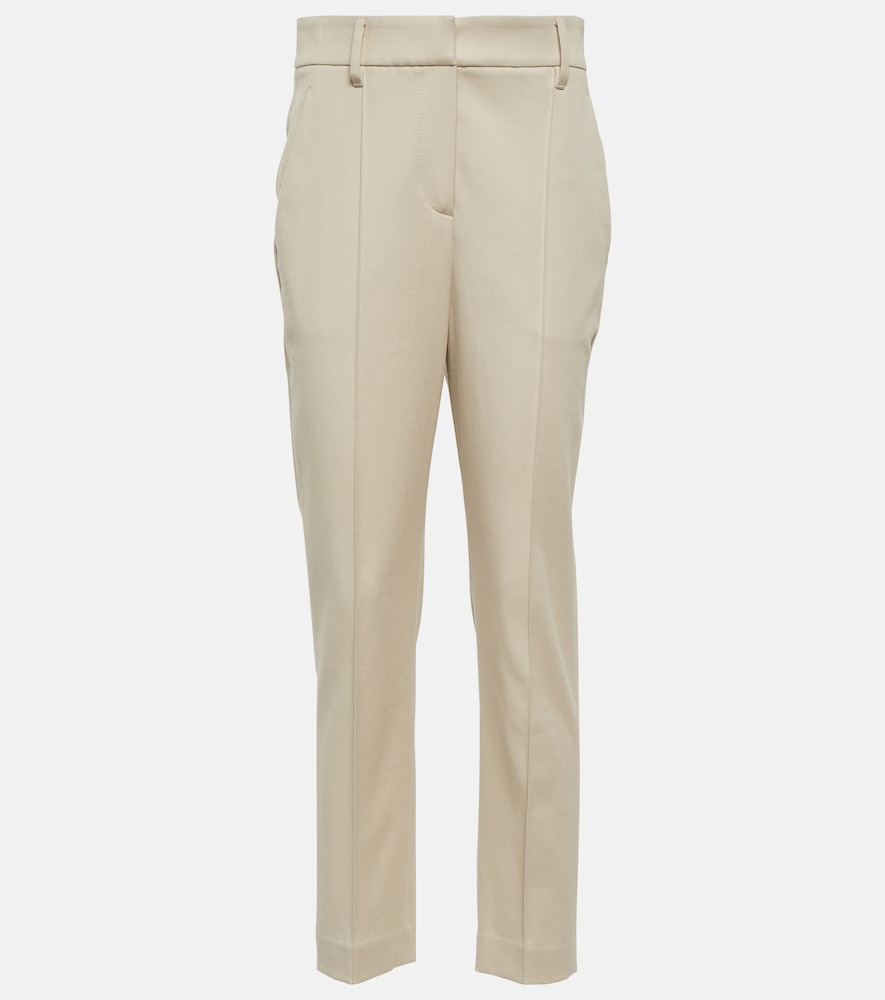 Brunello Cucinelli Women's Beige Cotton-Blend Slim Pants UK Size 10 - Mytheresa