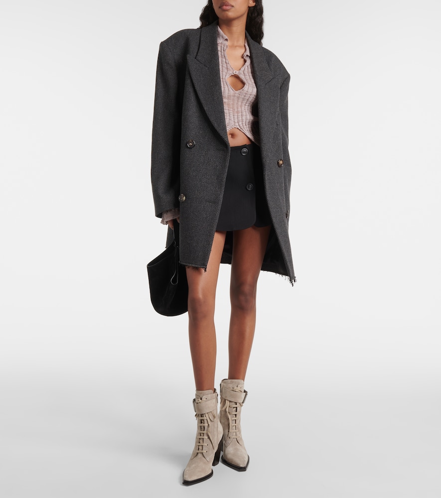 Jimmy Choo Myos 80 suede lace-up boots