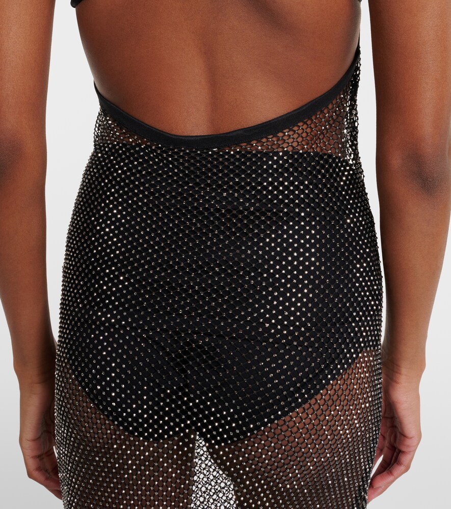 Simkhai Simkhai Maxikleid Inaya Aus Mesh Mit Kristallen 