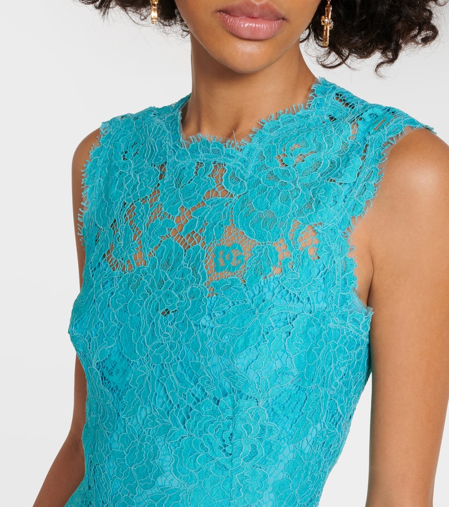  Dolce&gabbana Dolce&gabbana Cotton-blend Lace Midi Dress 