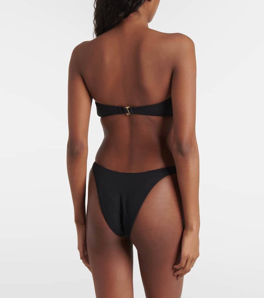 Same 90s Floral-appliqué Bikini Bottoms In Black