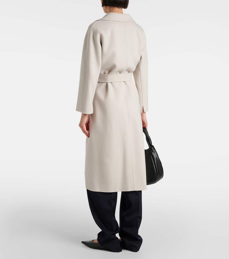 S Max Mara Esturia Wool Wrap Coat In White