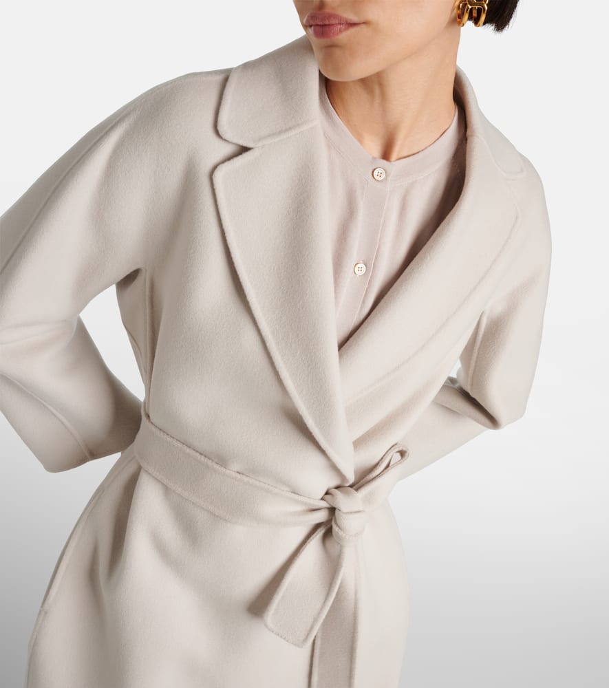 S Max Mara Esturia Wool Wrap Coat In White