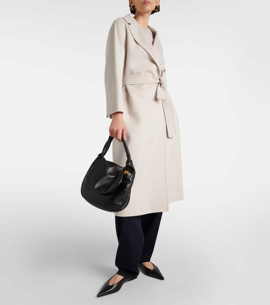 S Max Mara Esturia Wool Wrap Coat In White