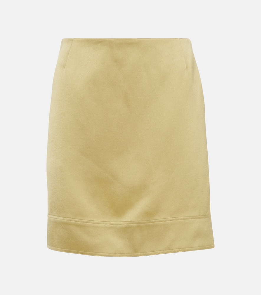 High-rise satin miniskirt