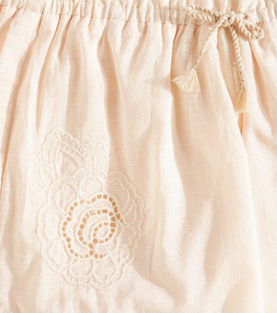  Zimmermann Kids Zimmermann Kids Bestickte Shorts Halliday Aus Baumwolle 