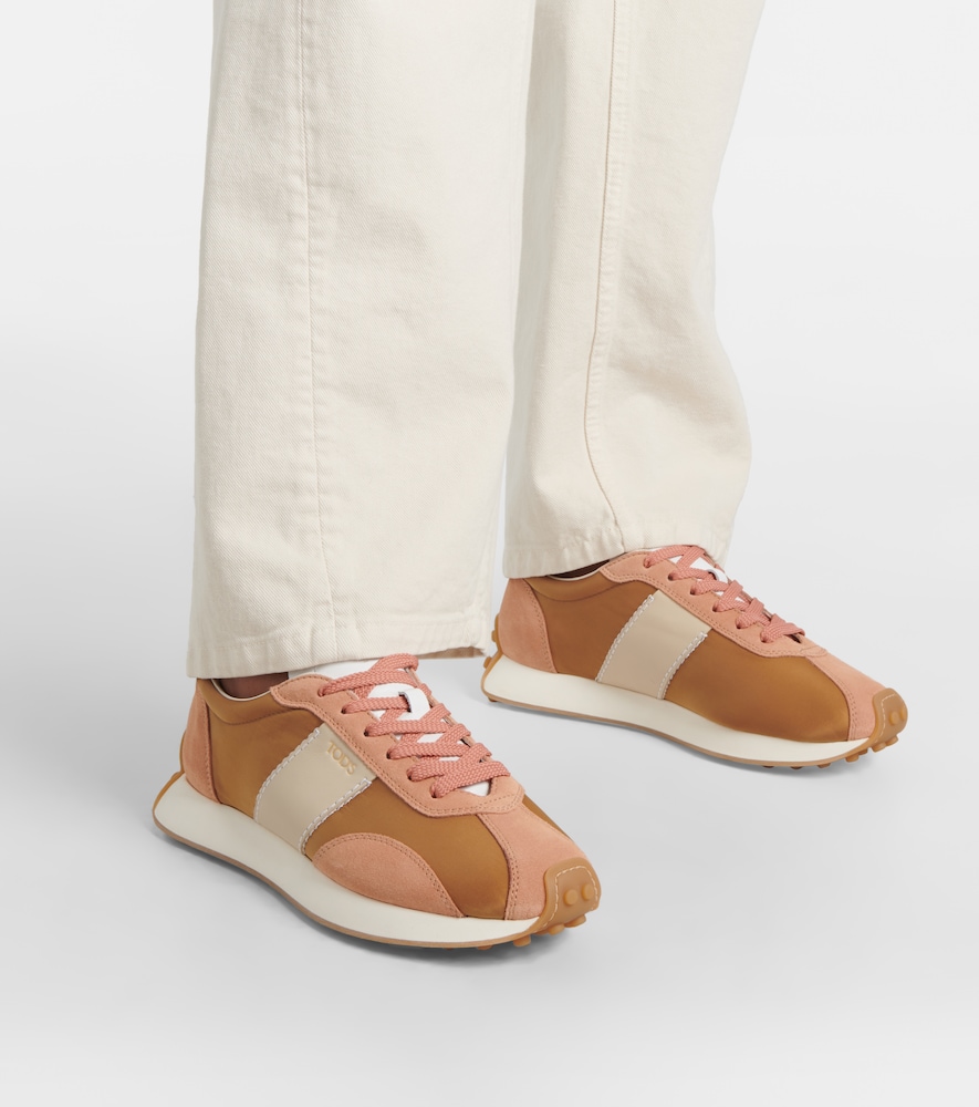 T Vintage Suede And Technical Sneakers