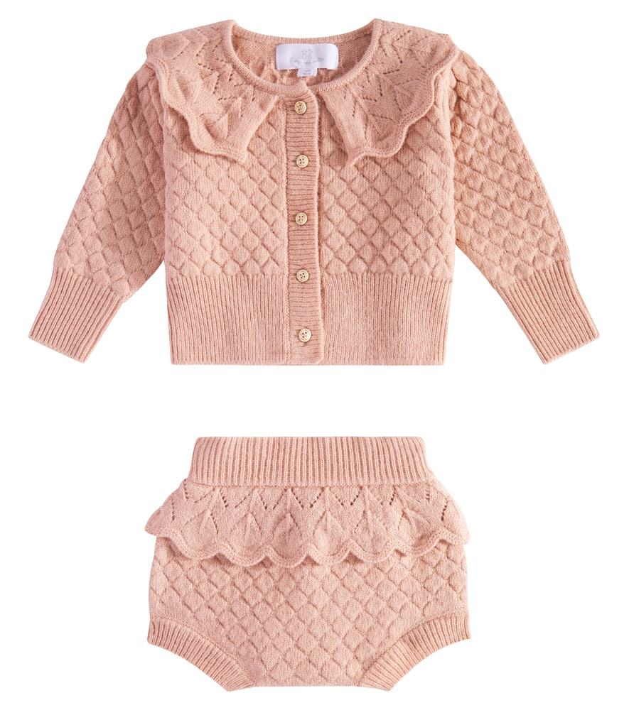 C'era Una Volta Baby Francesca cardigan and shorts set