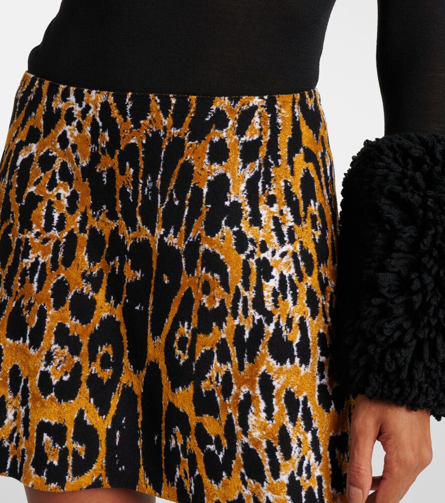  Alaia Alaã¯a Leopard-print Miniskirt 