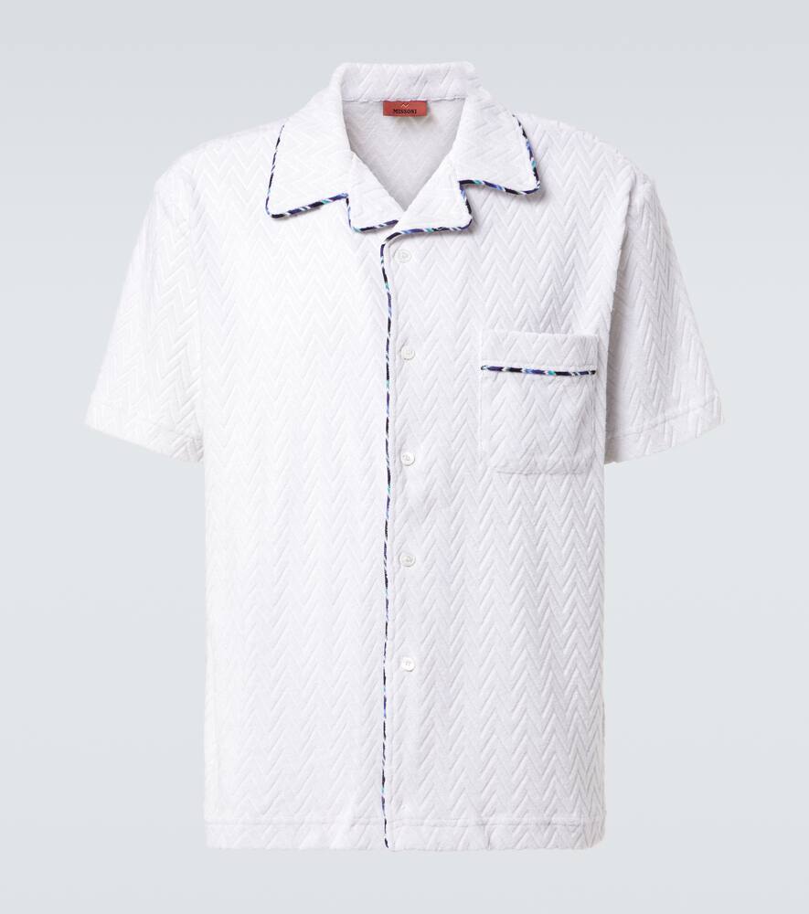 Missoni Zigzag cotton-blend terry bowling shirt