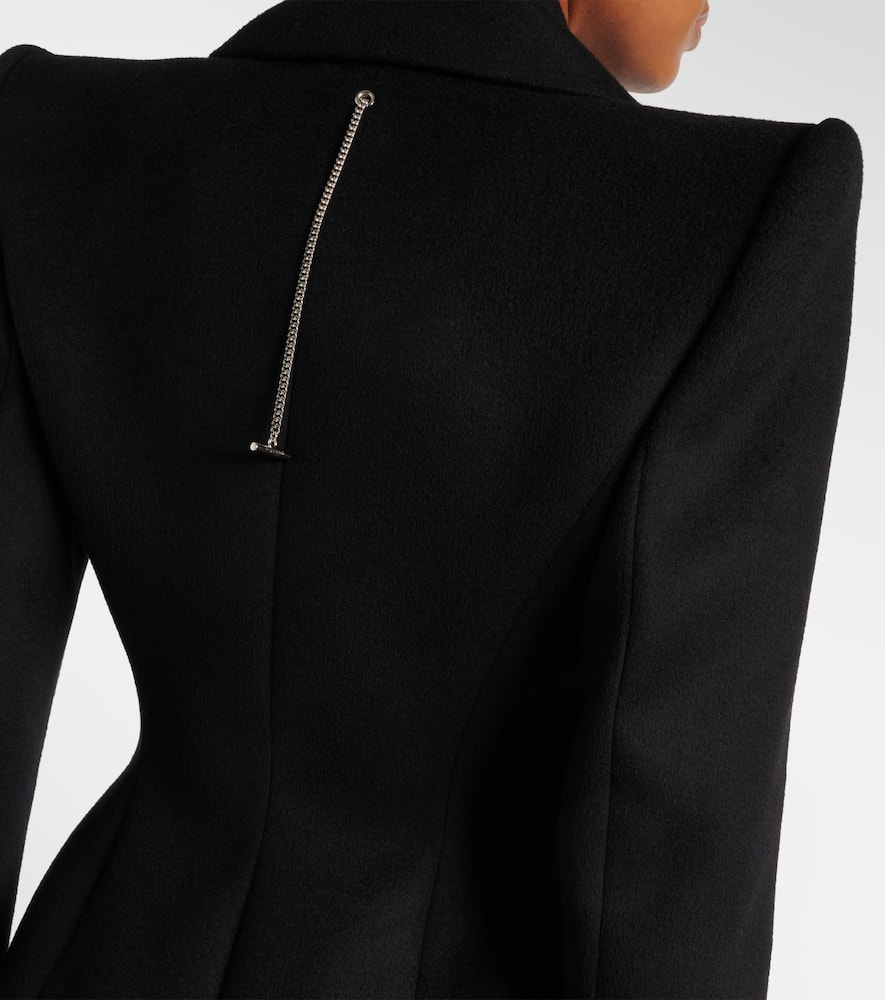 Alexander Mcqueen Double-breasted Wool And Cashmere-blend Blazer In Black