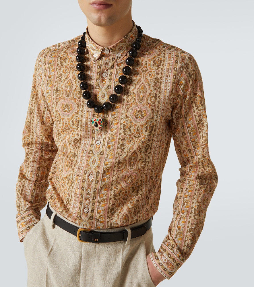  Valentino Valentino Camisa De Algodón Con Paisley 