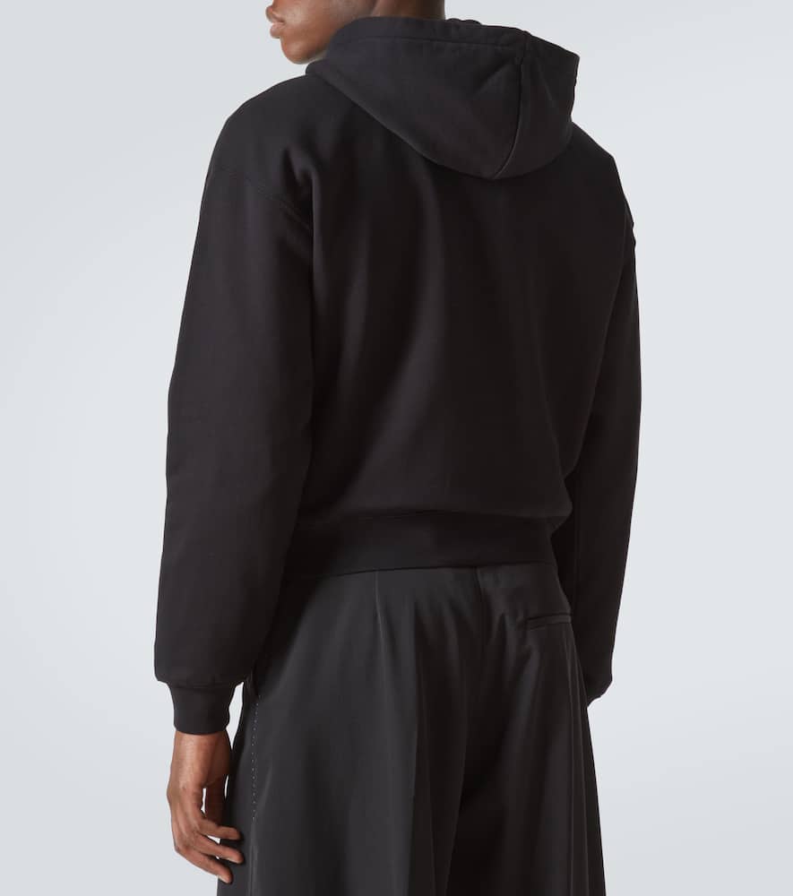 Jacquemus The Gros Grain Zip-up Hooded Sweatshirt In Black