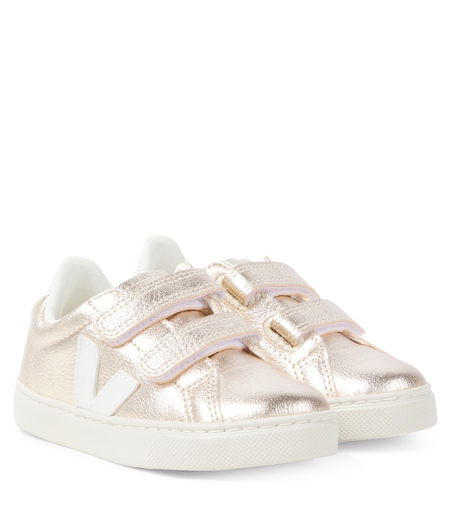 VEJA ESPLAR METALLIC LEATHER SNEAKERS