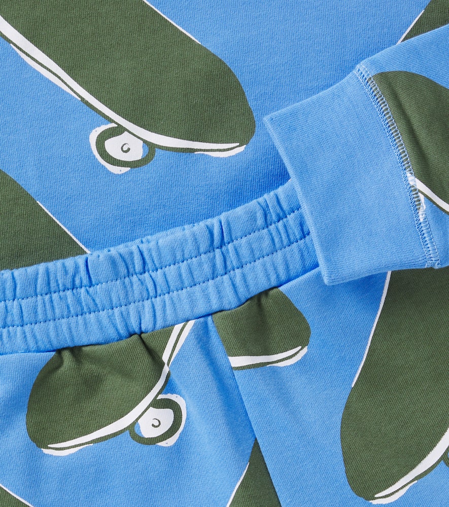 Stella Mccartney Set Aus Sweatshirt Und Shorts In Blau