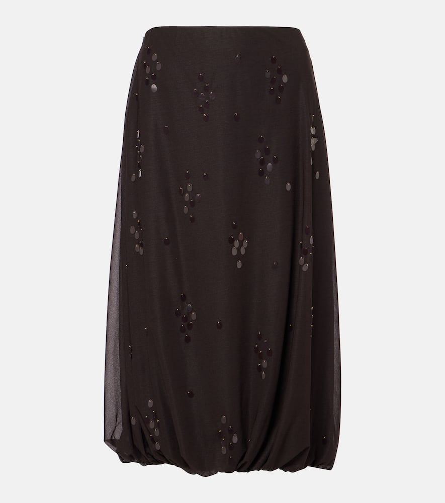 Embellished midi skirt