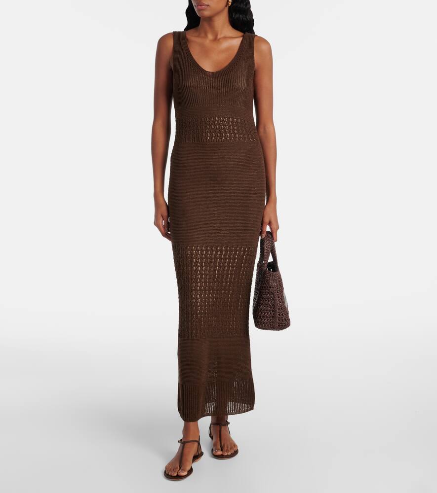 Aquazzura Almost Bare Raffia-effect Sandals In Brown