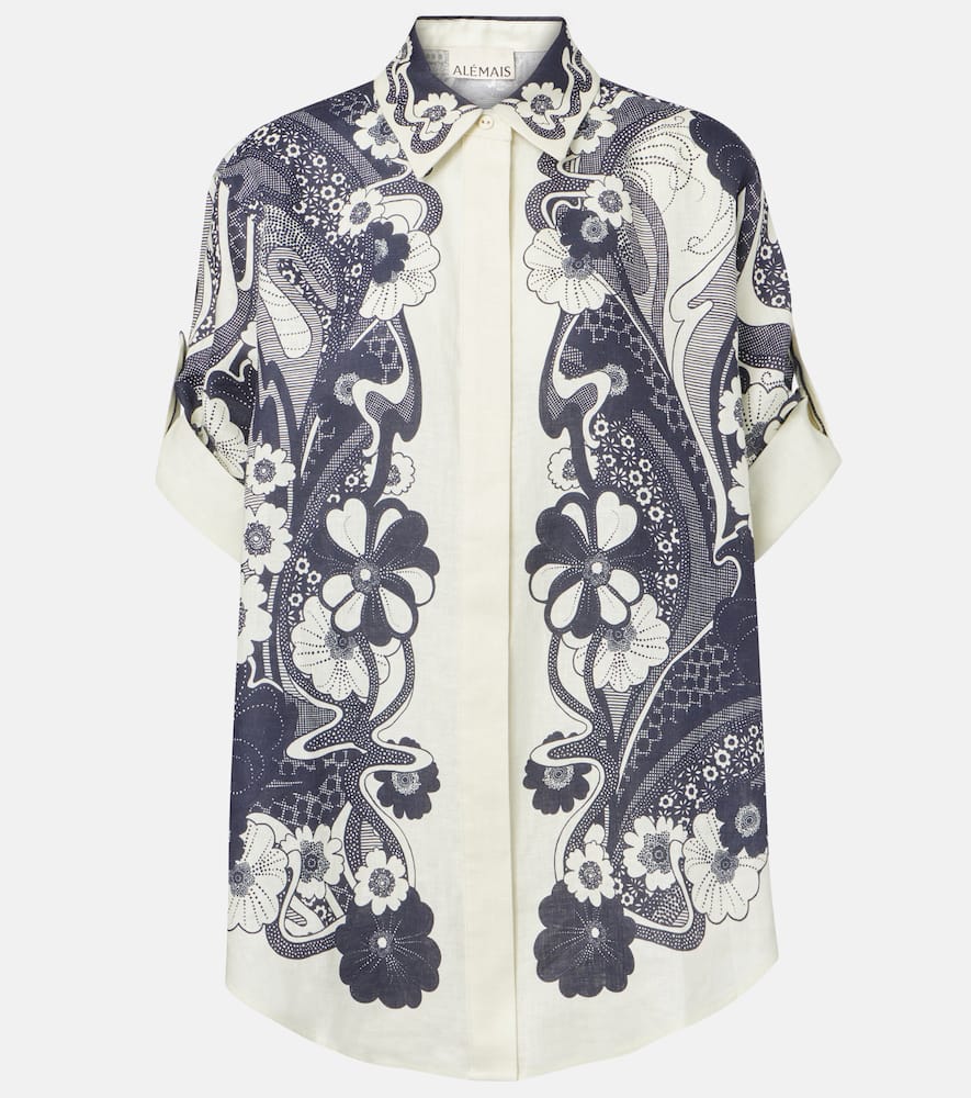 Alémais Mickey printed linen shirt