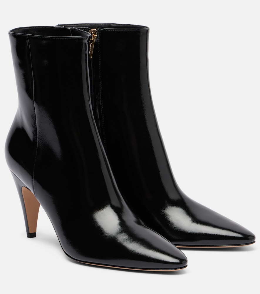 Gianvito Rossi Amelia 85 patent leather ankle boots