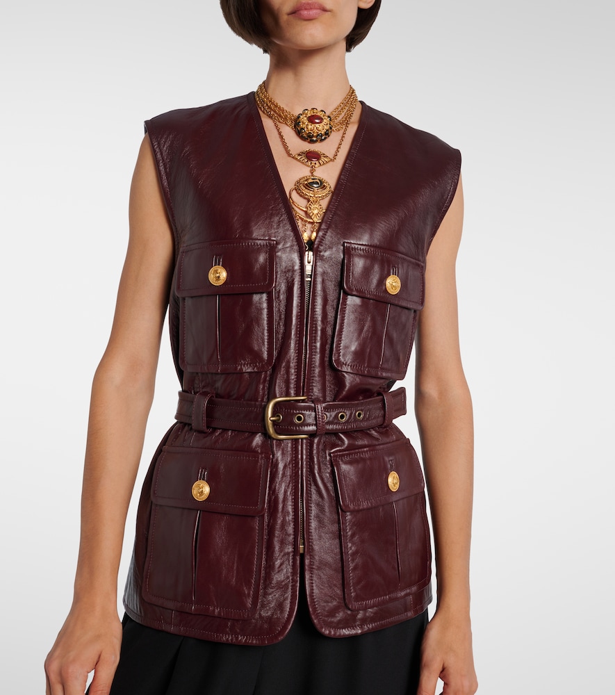  Chloe Chloé Veste Sans Manches En Cuir 