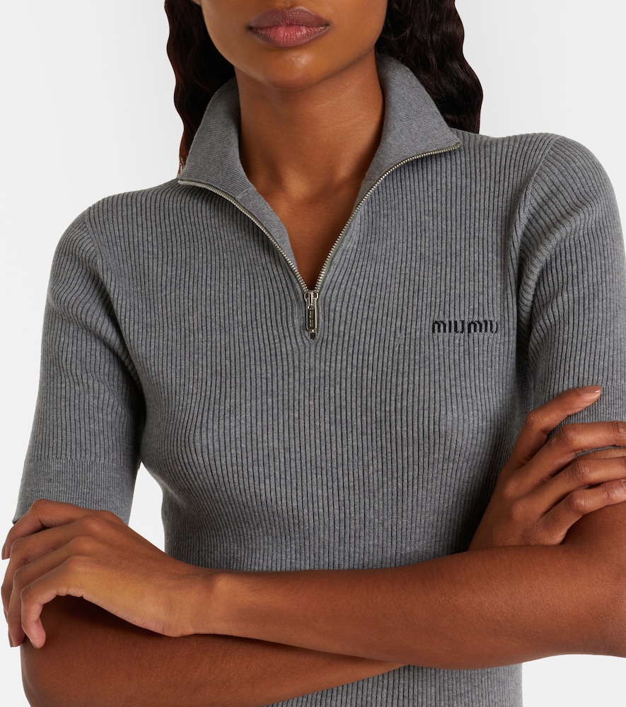  Miu Miu Miu Miu Cotton Half-zip Sweater 