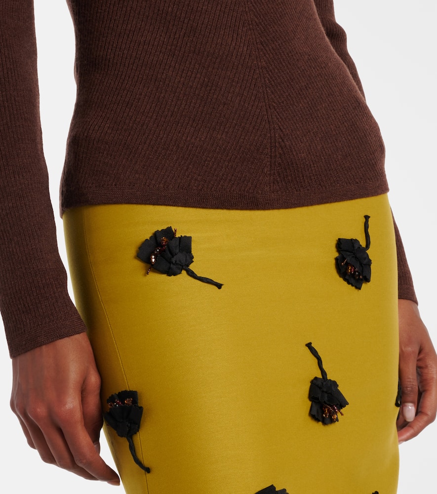 Emilia Wickstead Ambrose Wool Sweater In Brown