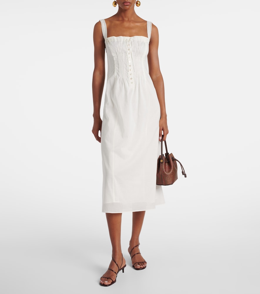  Staud Staud Midikleid Matilde Aus Baumwolle 