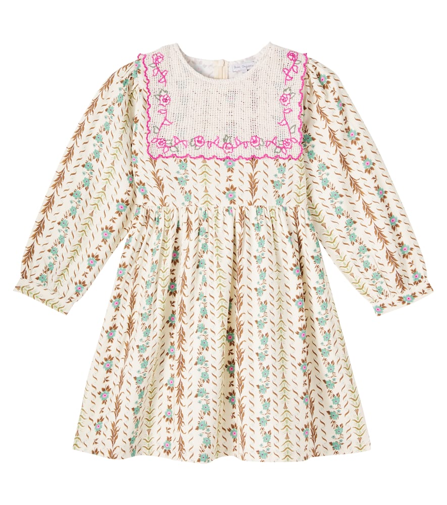 Bebe Organic Eliza Embroidered Cotton Dress In White