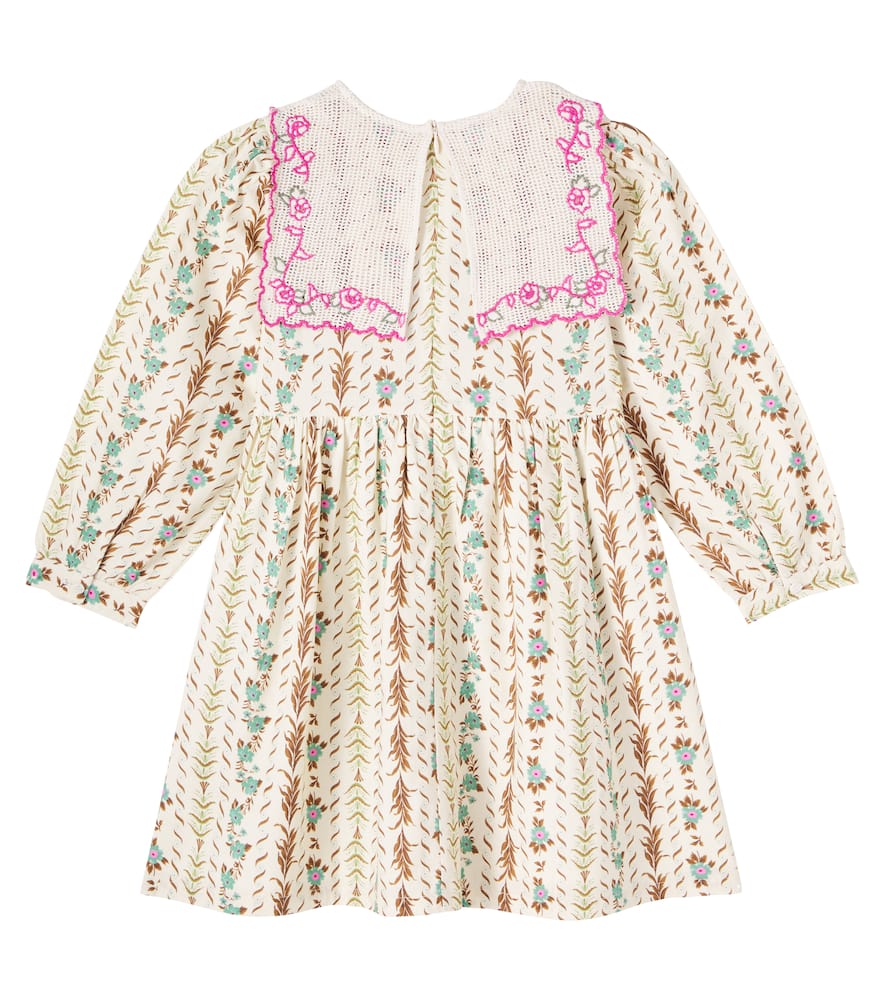 Bebe Organic Eliza Embroidered Cotton Dress In White