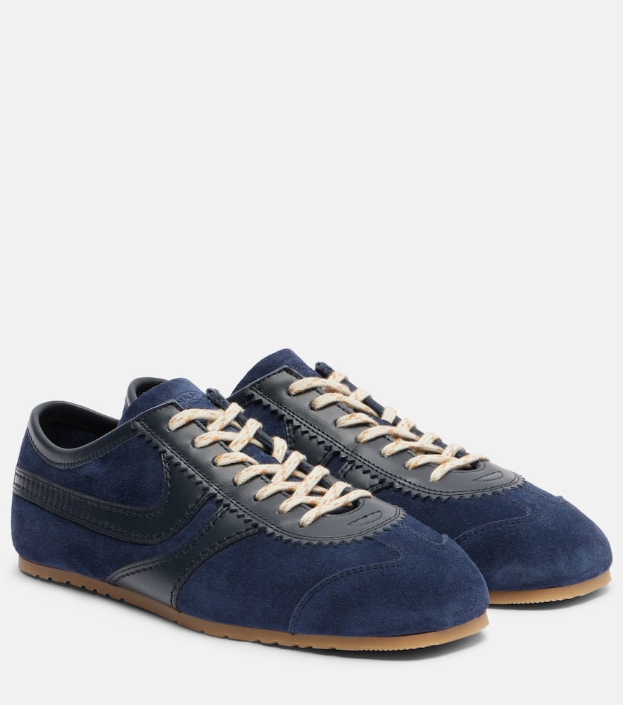 Dries Van Noten Suede Sneakers In Blue