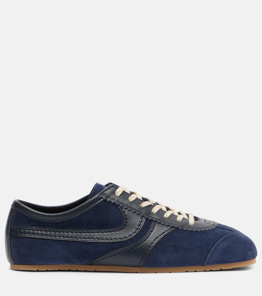Dries Van Noten Suede Sneakers In Blue