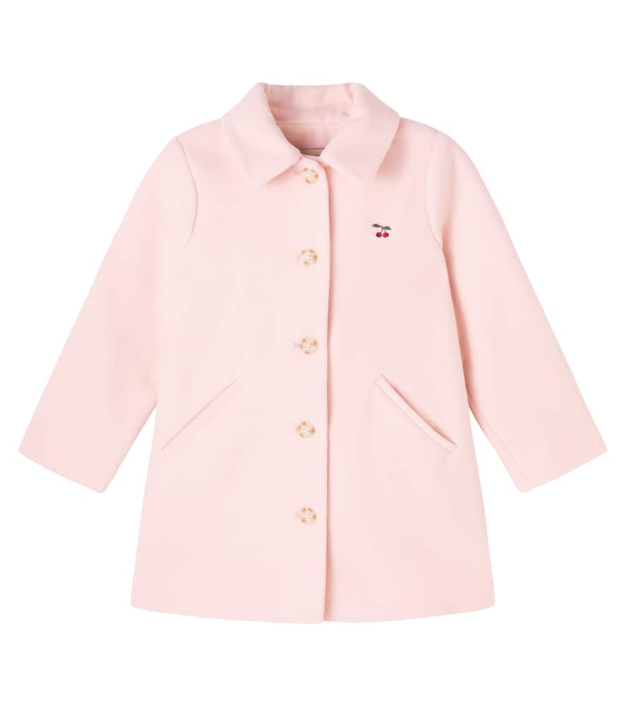 Konges Slojd Konges Sløjd Novella Embroidered Wool-blend Coat In Pink