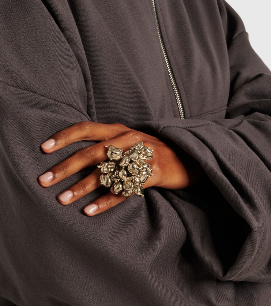 Dries Van Noten Beaded Ring In Silver