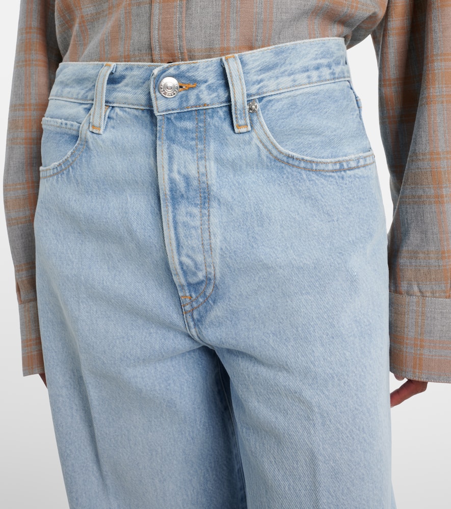 Frame Collegiate Wide-leg Jeans In Blue