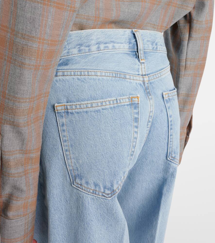 Frame Collegiate Wide-leg Jeans In Blue